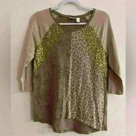 Chicos Leopard Print Tee - Picture 1 of 4